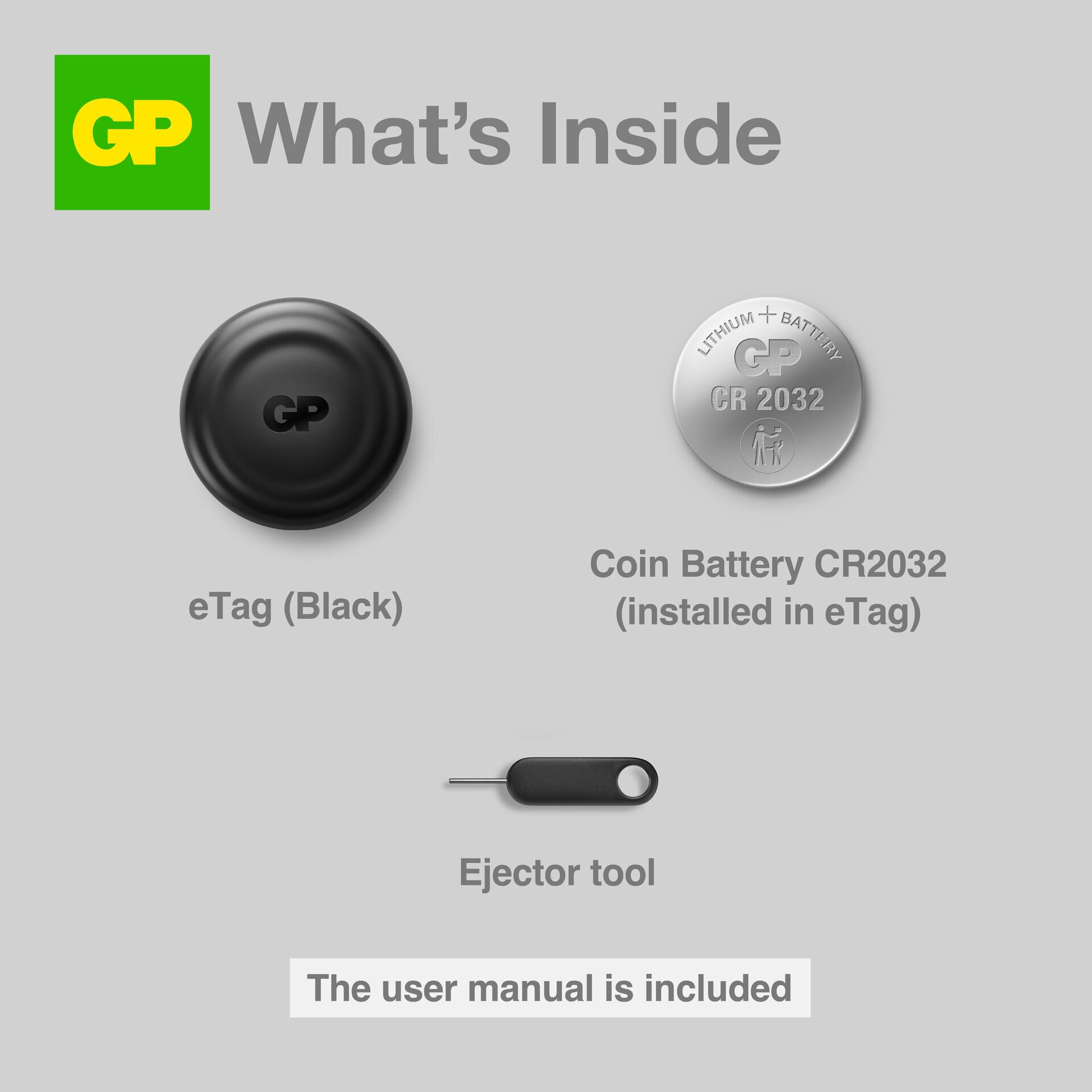eTag Smart Tracker (1-pack) zwart