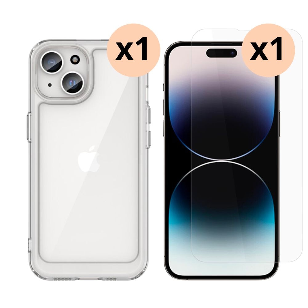 iPhone 15 Plus Set Hoesje en Screenprotector