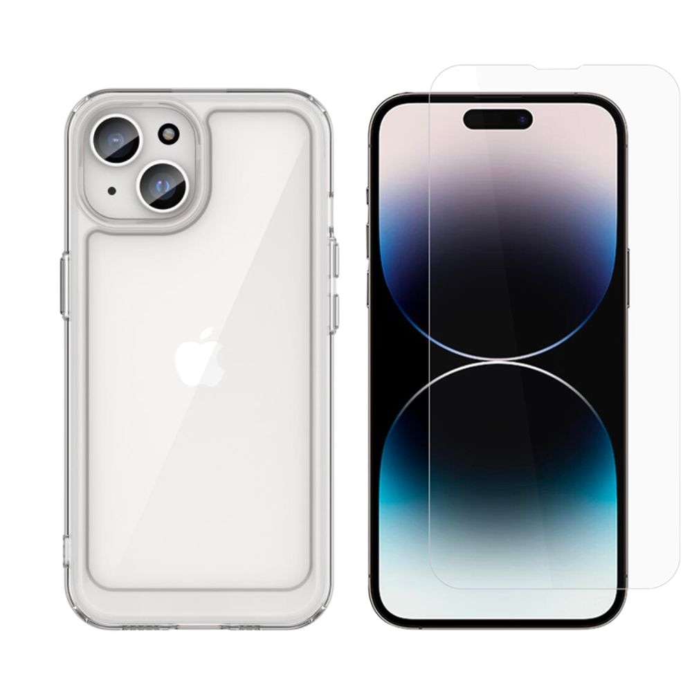 iPhone 15 Plus Set Hoesje en Screenprotector