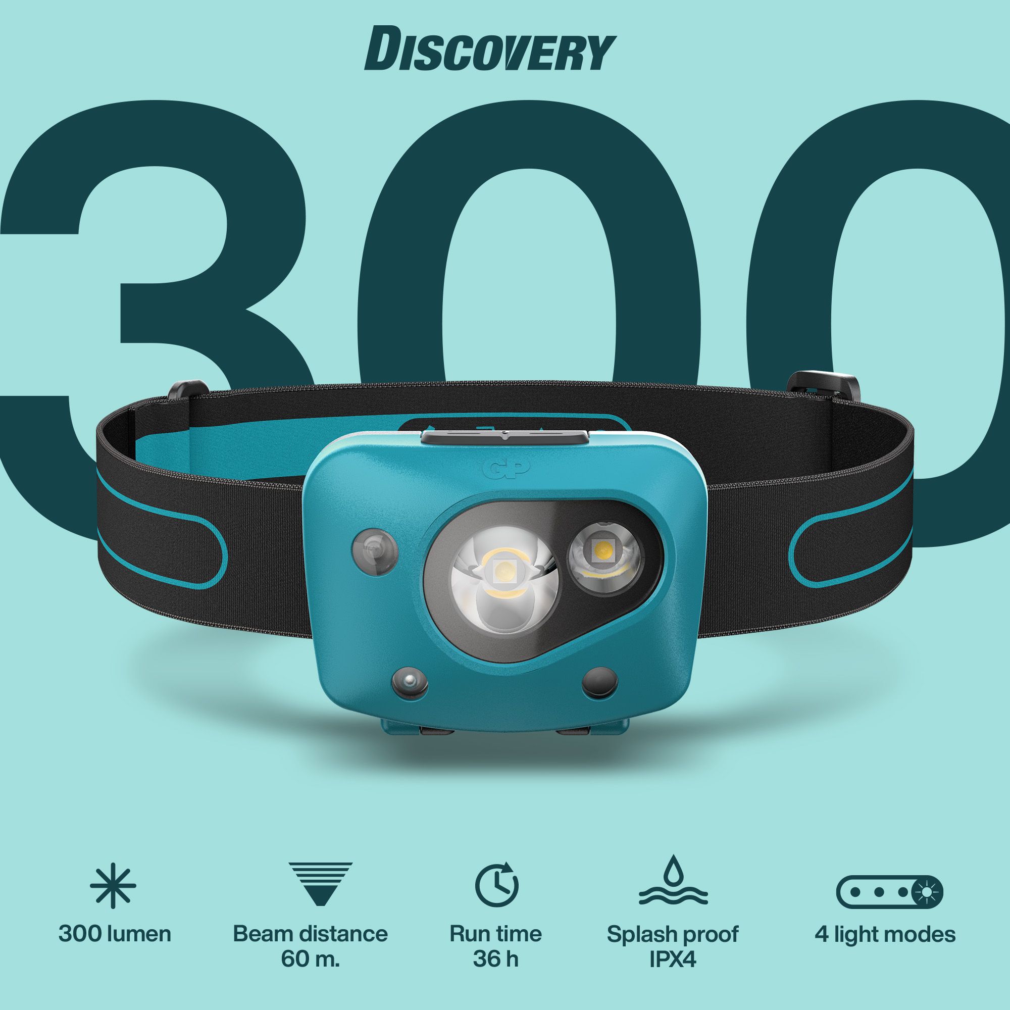 CH44 Discovery hoofdlamp 300LM