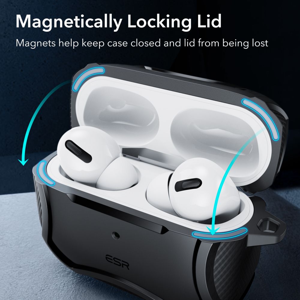 Cyber Armor HaloLock MagSafe Case AirPods Pro 1/2 Zwart