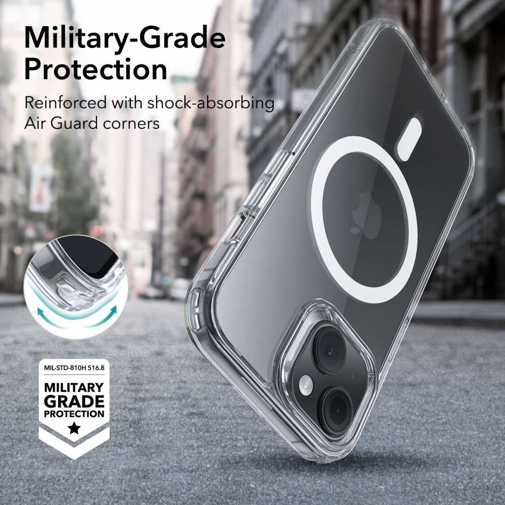 Classic Hybrid HaloLock MagSafe iPhone 15 Plus Transparant