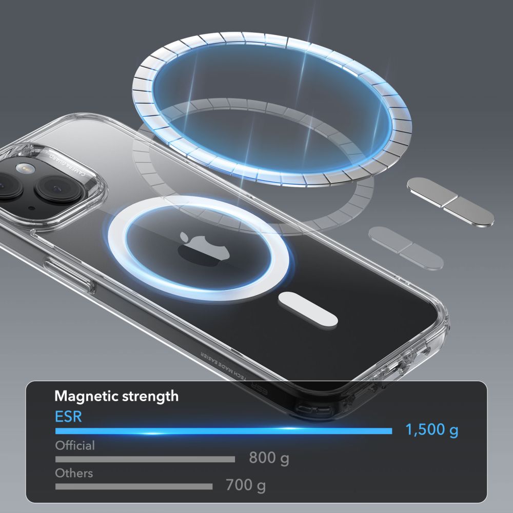 Classic Hybrid HaloLock MagSafe iPhone 15 Plus Transparant