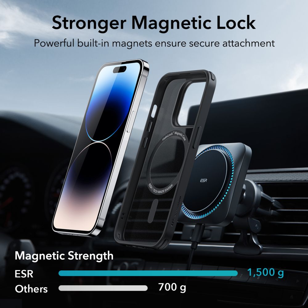 Classic Hybrid HaloLock MagSafe iPhone 14 Pro Zwart