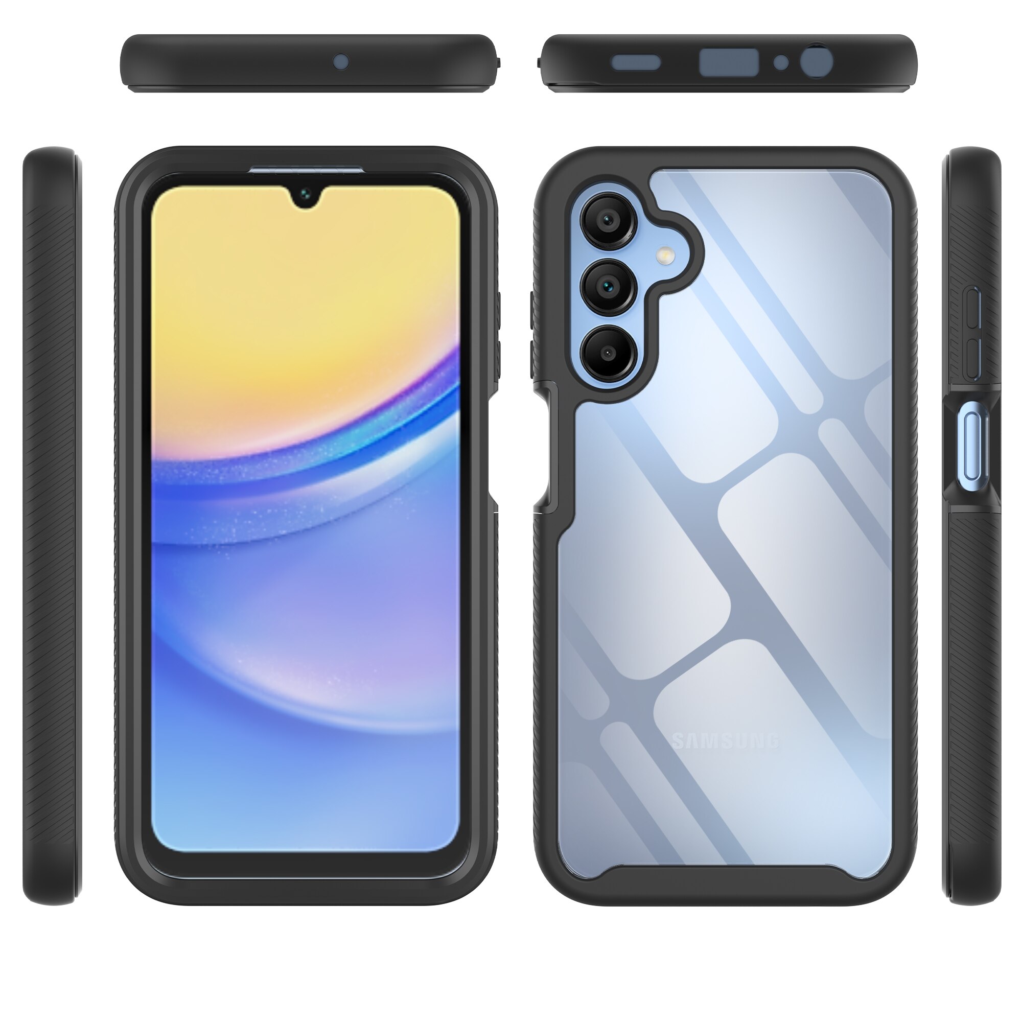 Samsung Galaxy A15 Full Protection Case zwart