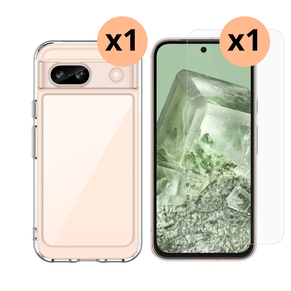 Google Pixel 8a Set Hoesje en Screenprotector