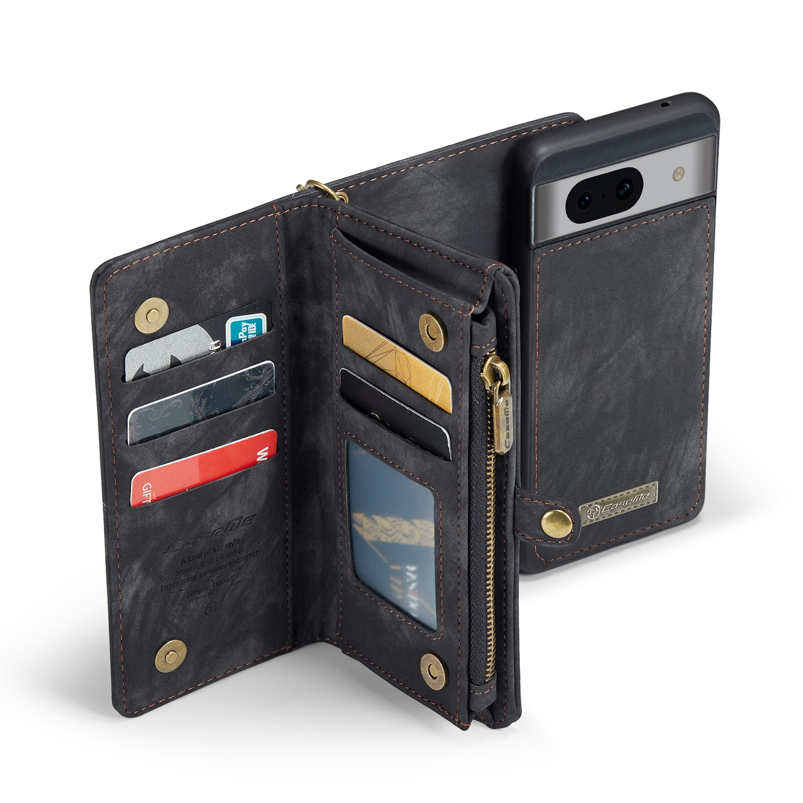 Multi-slot Hoesje Google Pixel 8a Grijs
