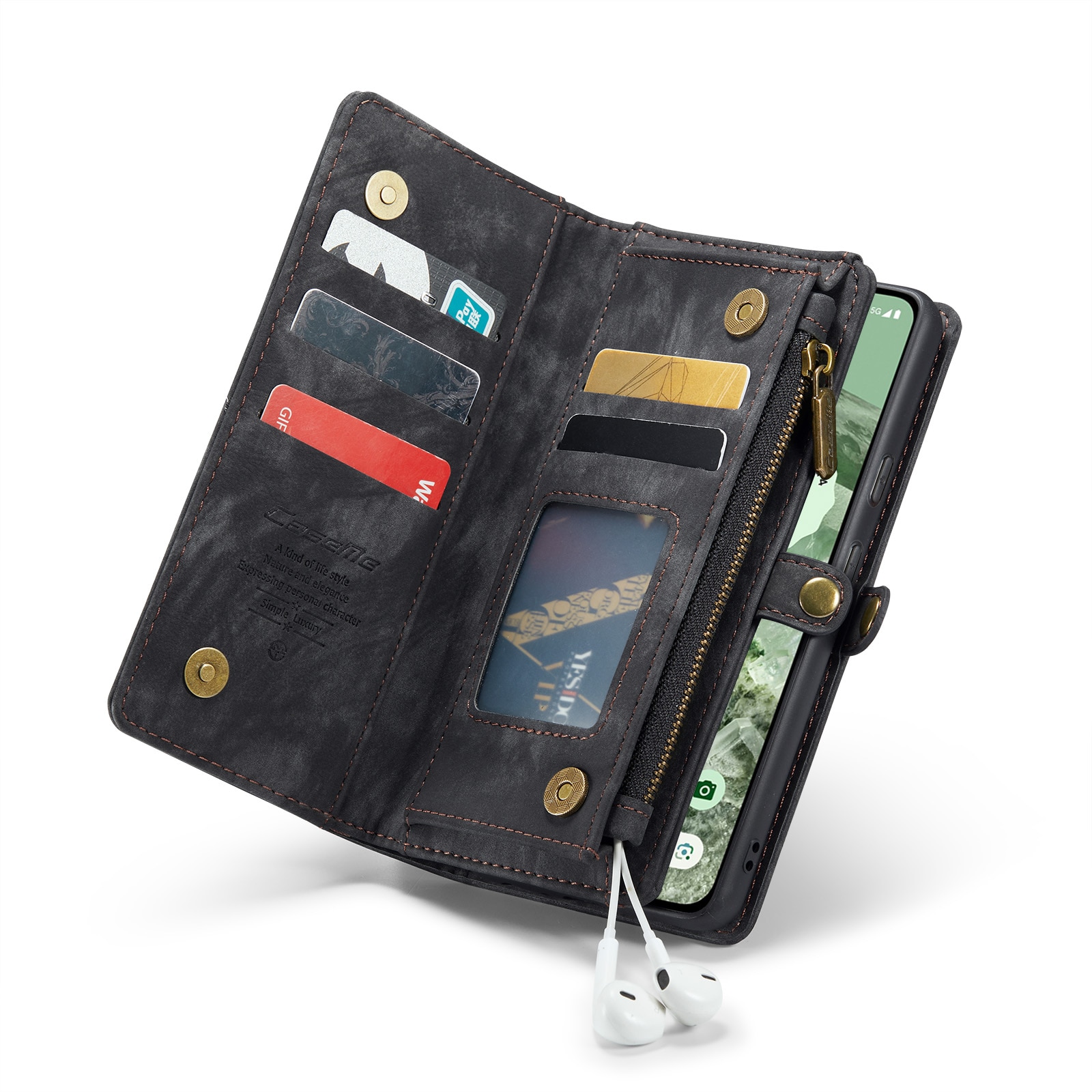 Multi-slot Hoesje Google Pixel 8a Grijs