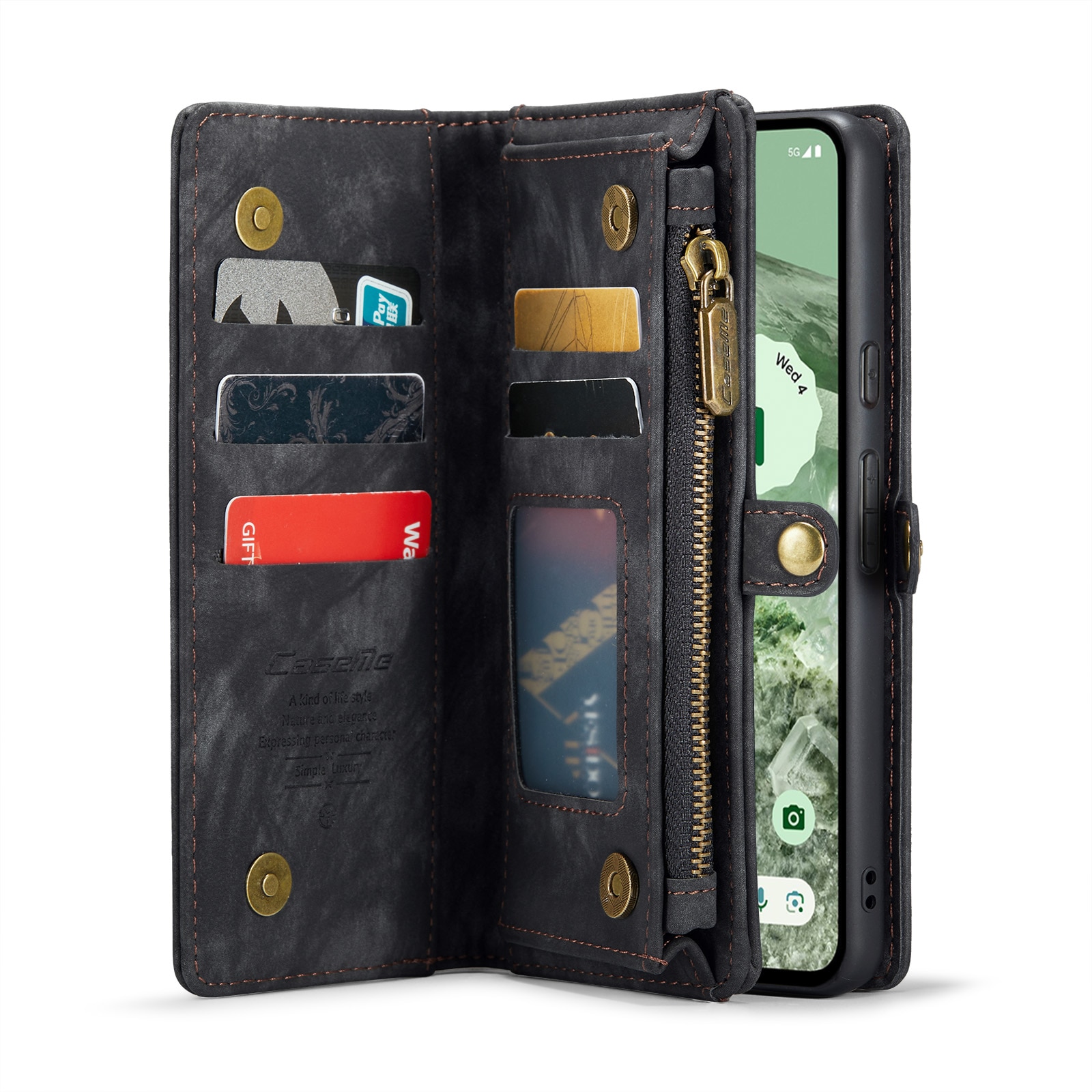 Multi-slot Hoesje Google Pixel 8a Grijs