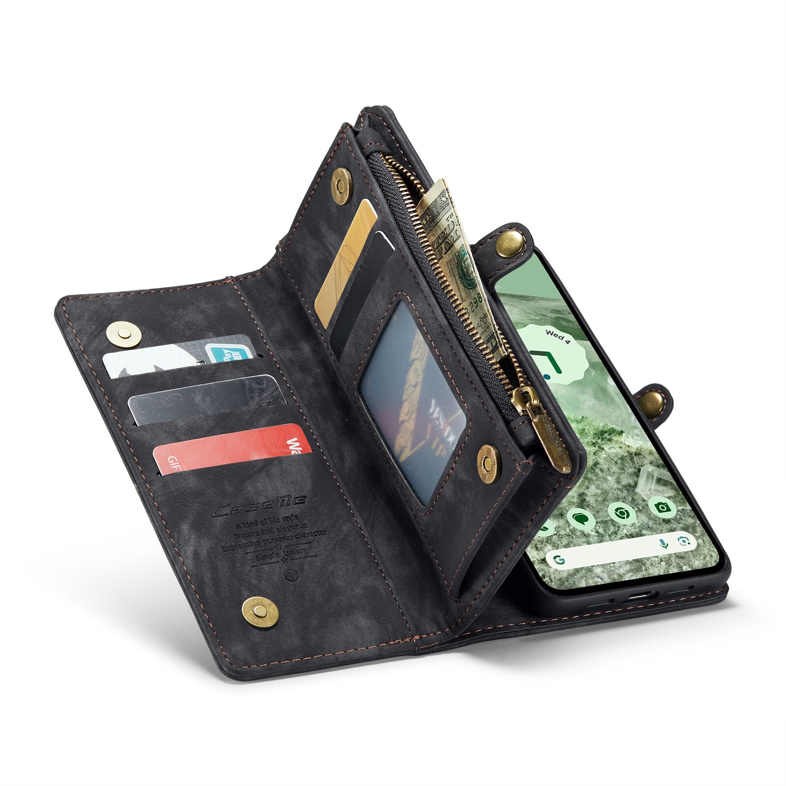 Multi-slot Hoesje Google Pixel 8a Grijs