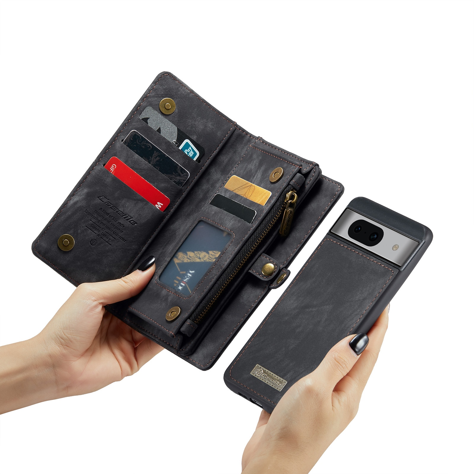 Multi-slot Hoesje Google Pixel 8a Grijs