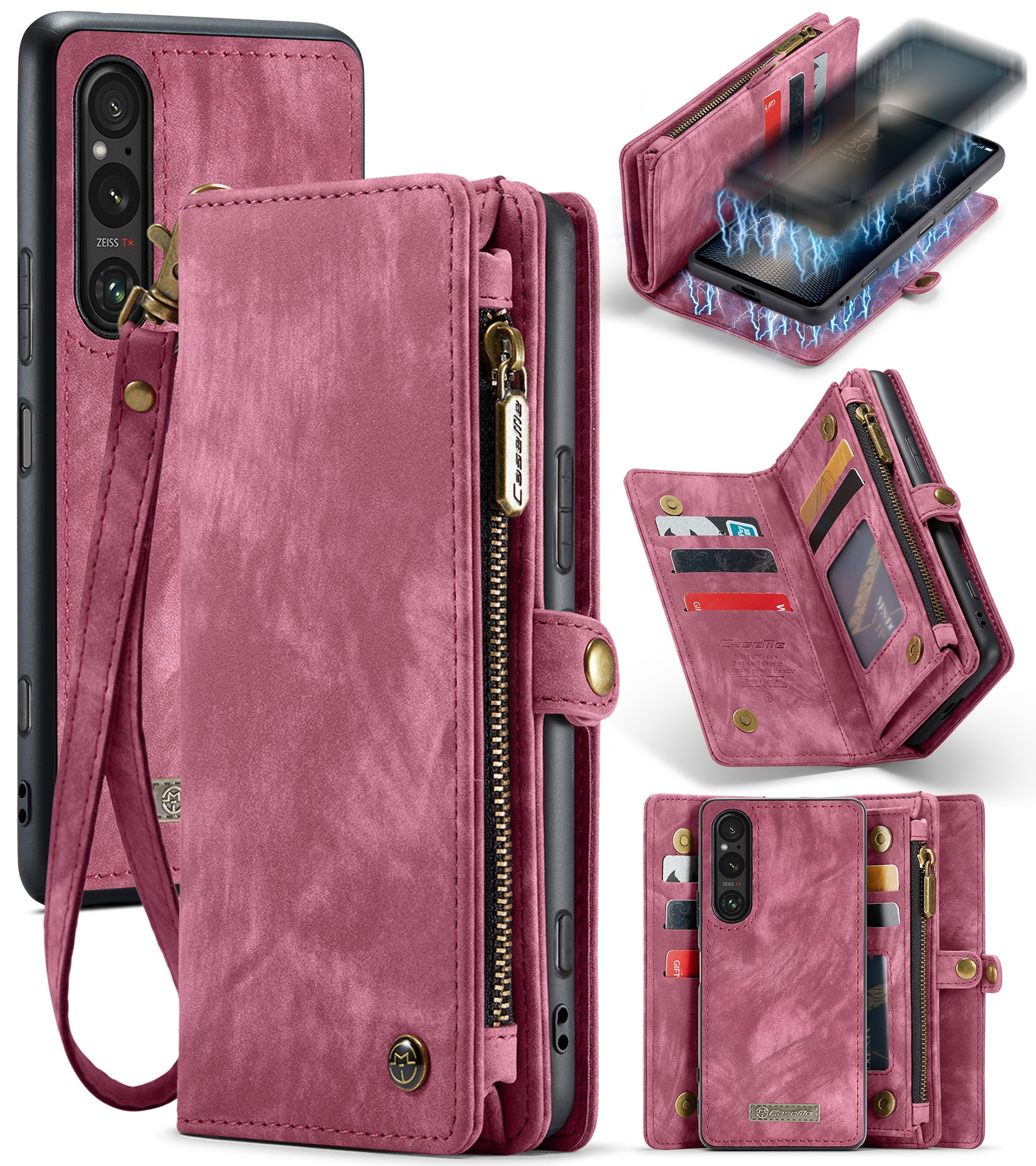 Multi-slot Hoesje Sony Xperia 10 VI rood