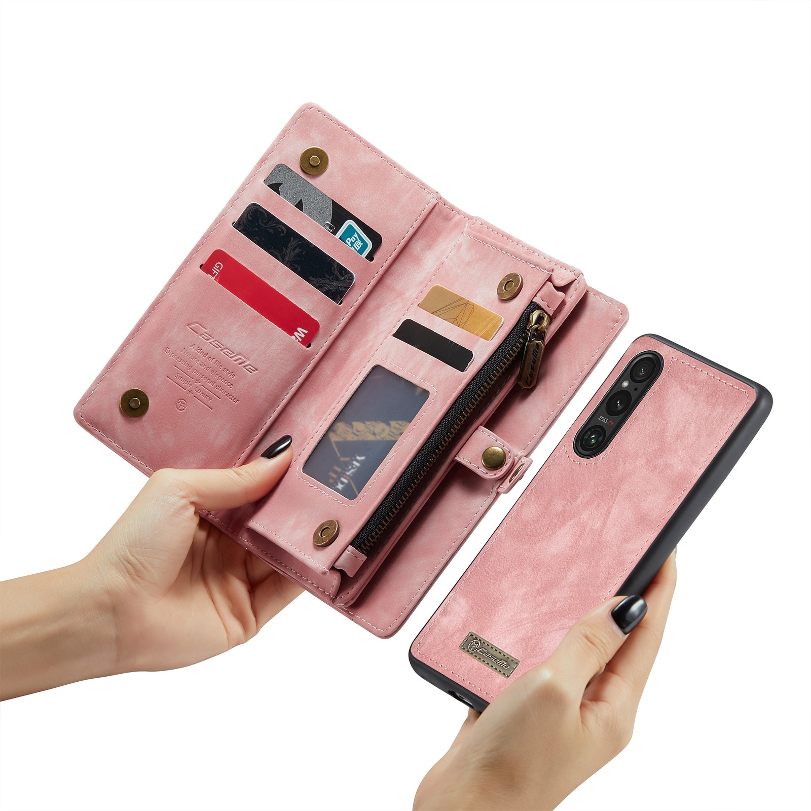 Multi-slot Hoesje Sony Xperia 10 VI roze