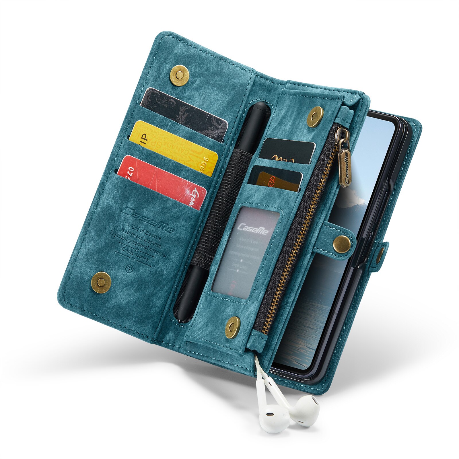 Multi-slot hoesje Samsung Galaxy Z Fold 6 Blauw