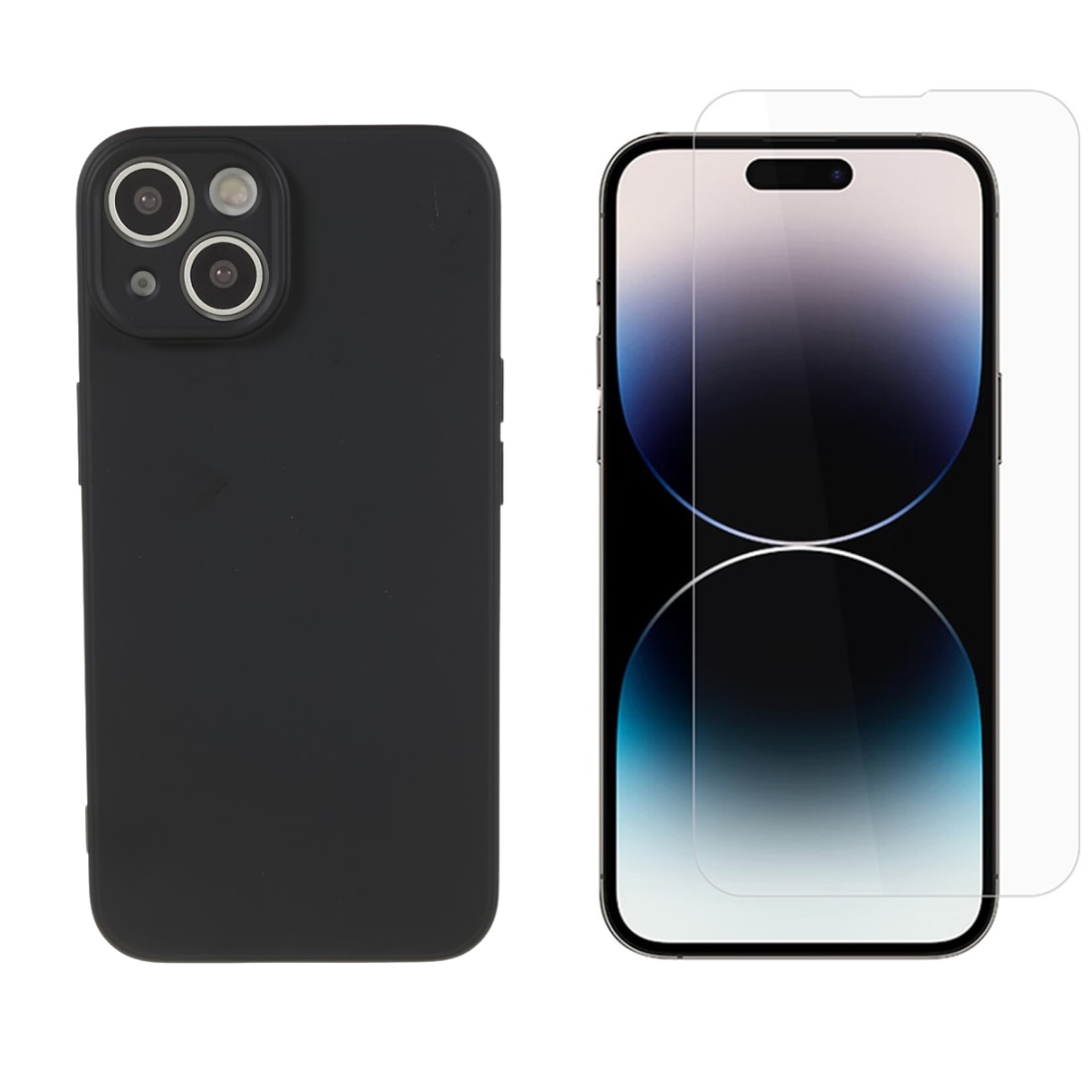 iPhone 15 Set TPU-hoesje en Screenprotector