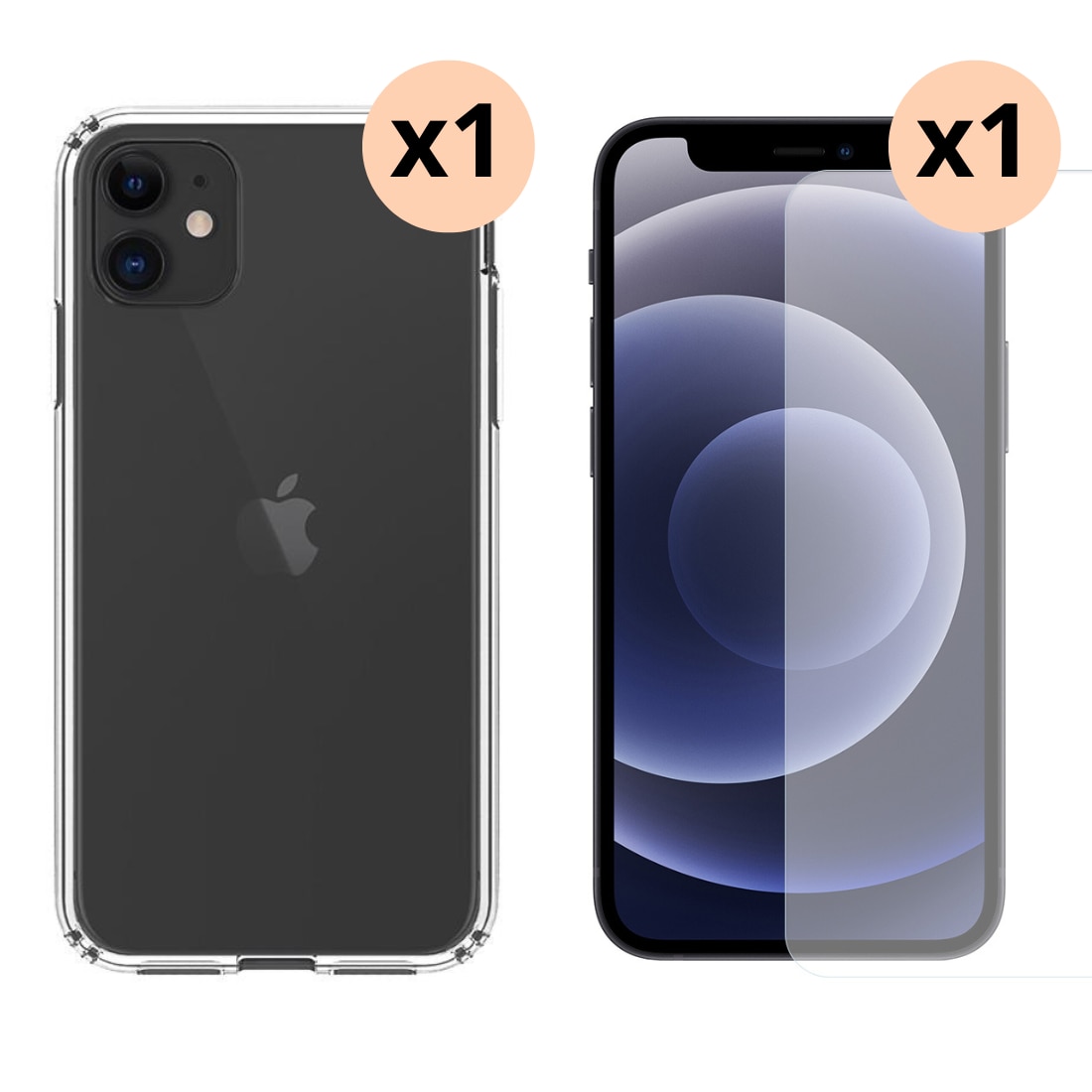 iPhone 11 Set Hoesje en Screenprotector