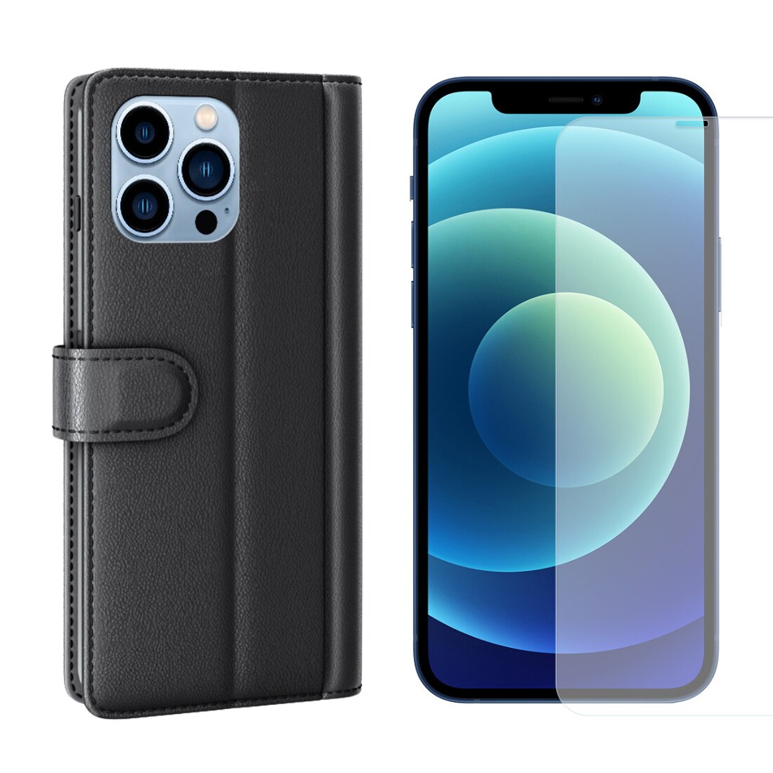 iPhone 14 Pro Set van Bookcover hoesje en Screenprotector