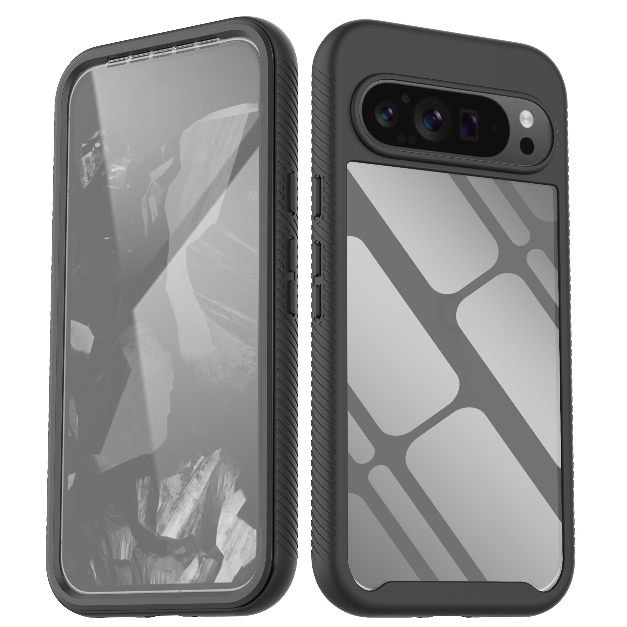 Google Pixel 9 Pro XL Full Protection Case Zwart