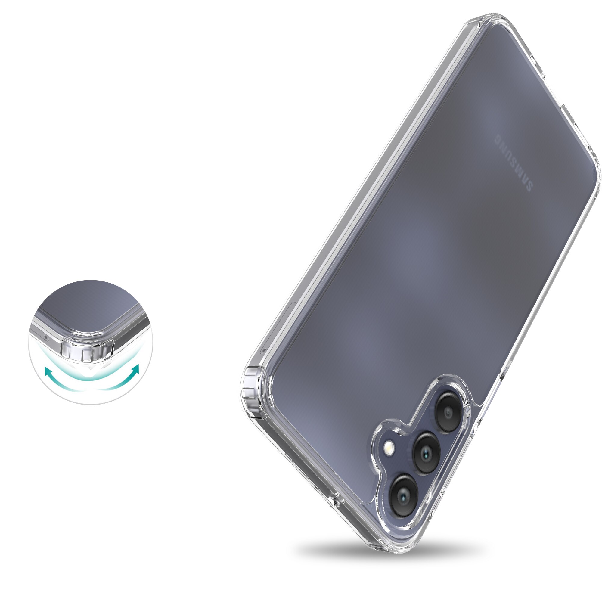 Hybridcase Samsung Galaxy A16 Transparant
