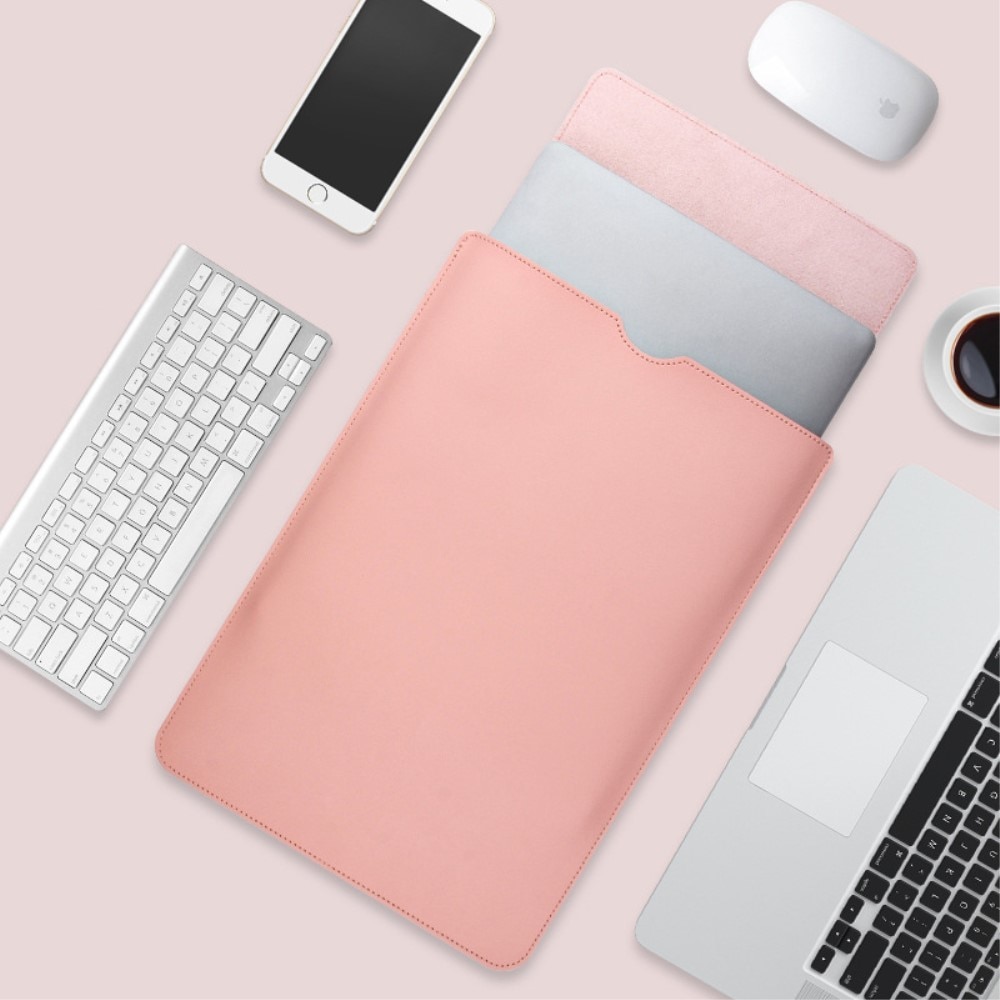 Laptop Sleeve Leer 14" roze