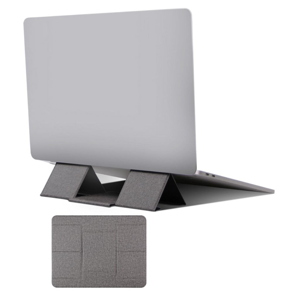 Inklapbare laptopstandaard grijs