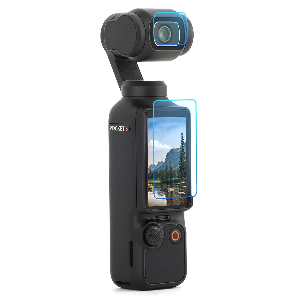 DJI Osmo Pocket 3 Gehard Glas Screenprotector + Camera Protector