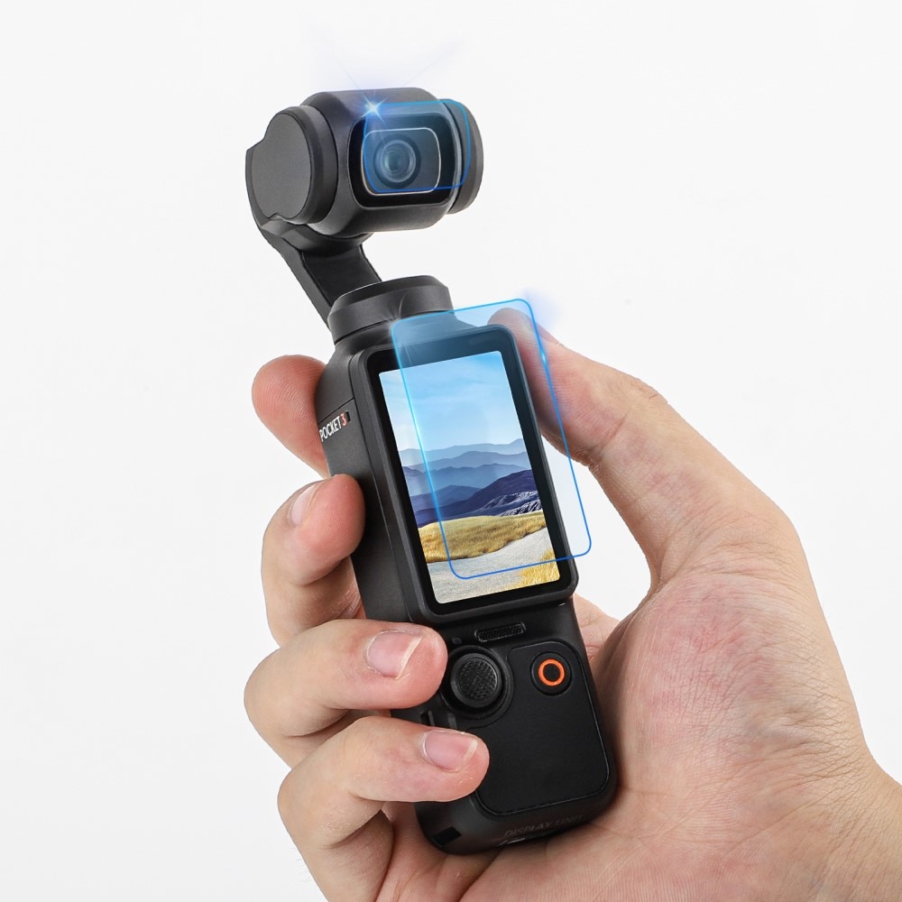 DJI Osmo Pocket 3 Gehard Glas Screenprotector + Camera Protector