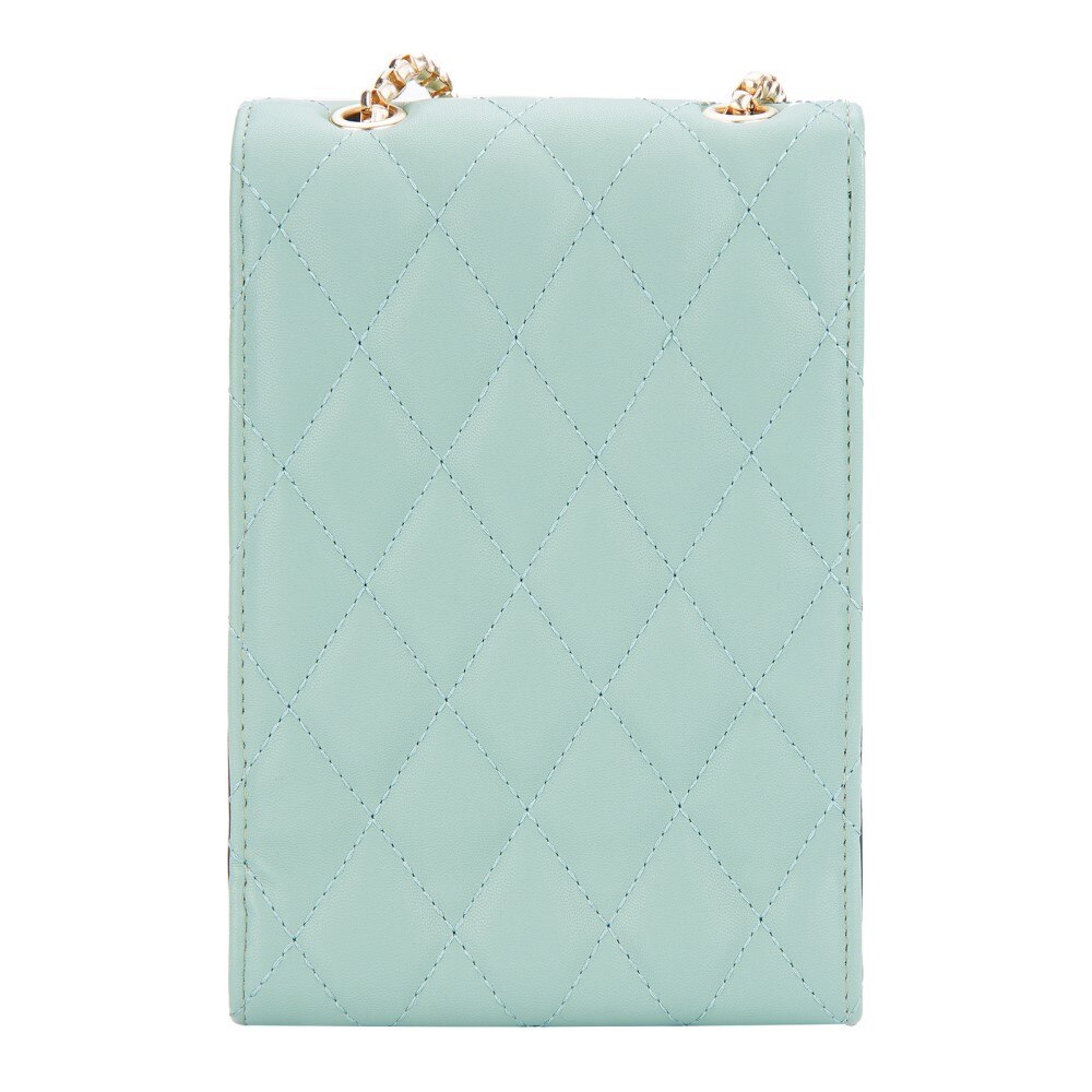 Quilted Crossbody Mini Wallet groen