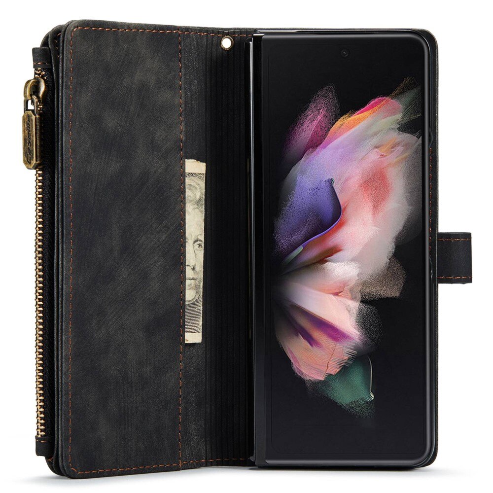 Bookcover hoesje Rits Samsung Galaxy Z Fold 4 Zwart