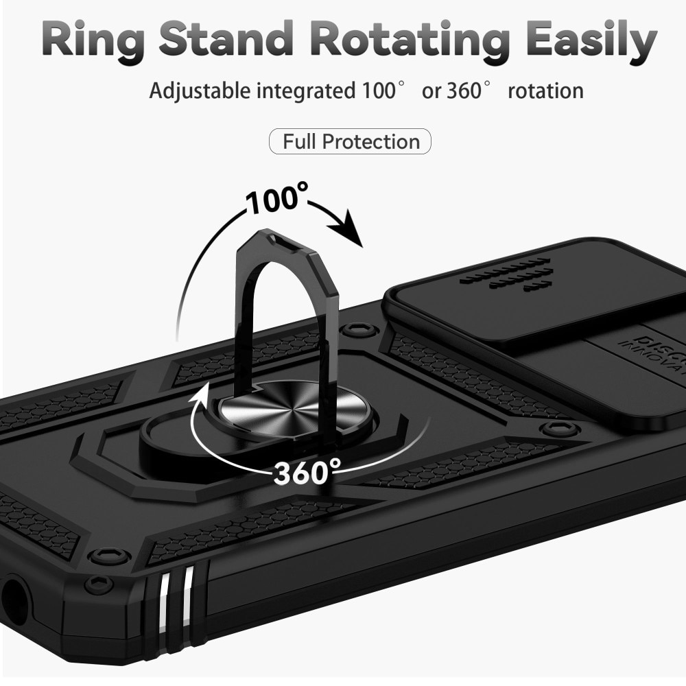 Samsung Galaxy A13 Hybridcase Ring+Camera Protector Zwart