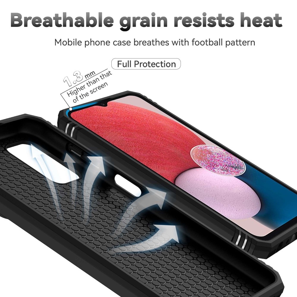 Samsung Galaxy A13 Hybridcase Ring + Camera Protector Zwart