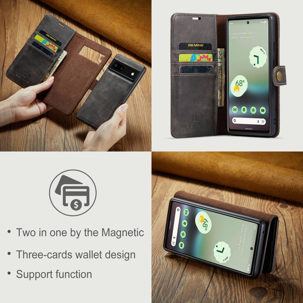 Magnet Wallet Google Pixel 6a Brown