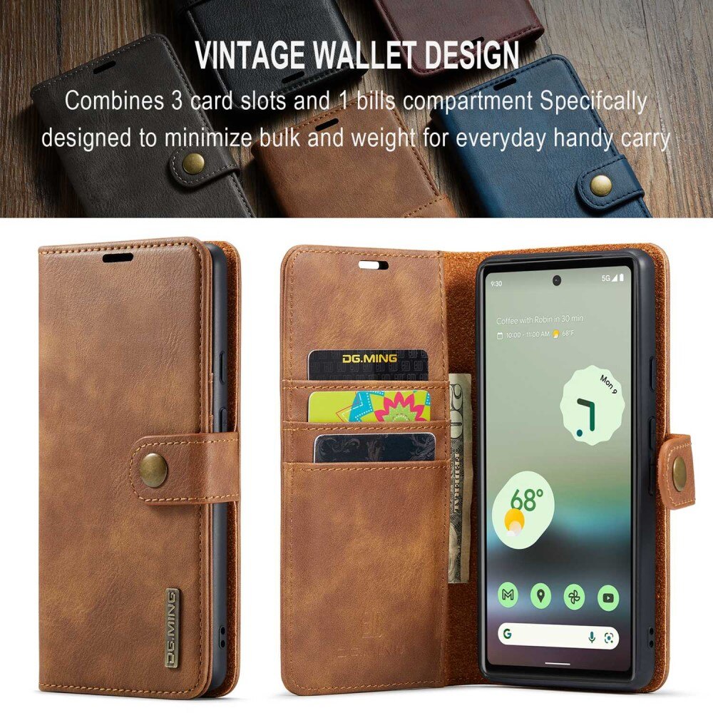 Magnet Wallet Google Pixel 6a Cognac