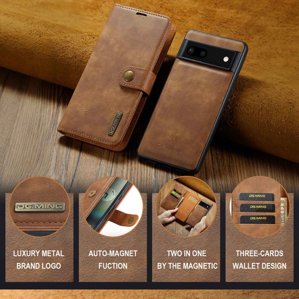 Magnet Wallet Google Pixel 6a Cognac