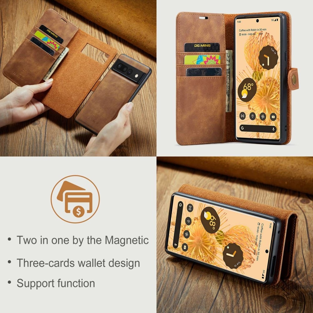 Magnet Wallet Google Pixel 7 Pro Cognac