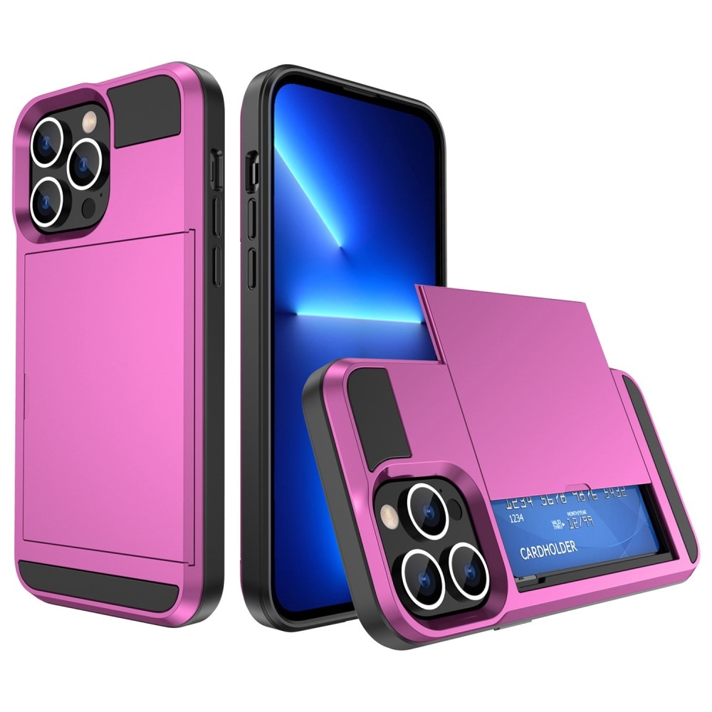 iPhone 14 Pro Hoesje met Cardslot roze