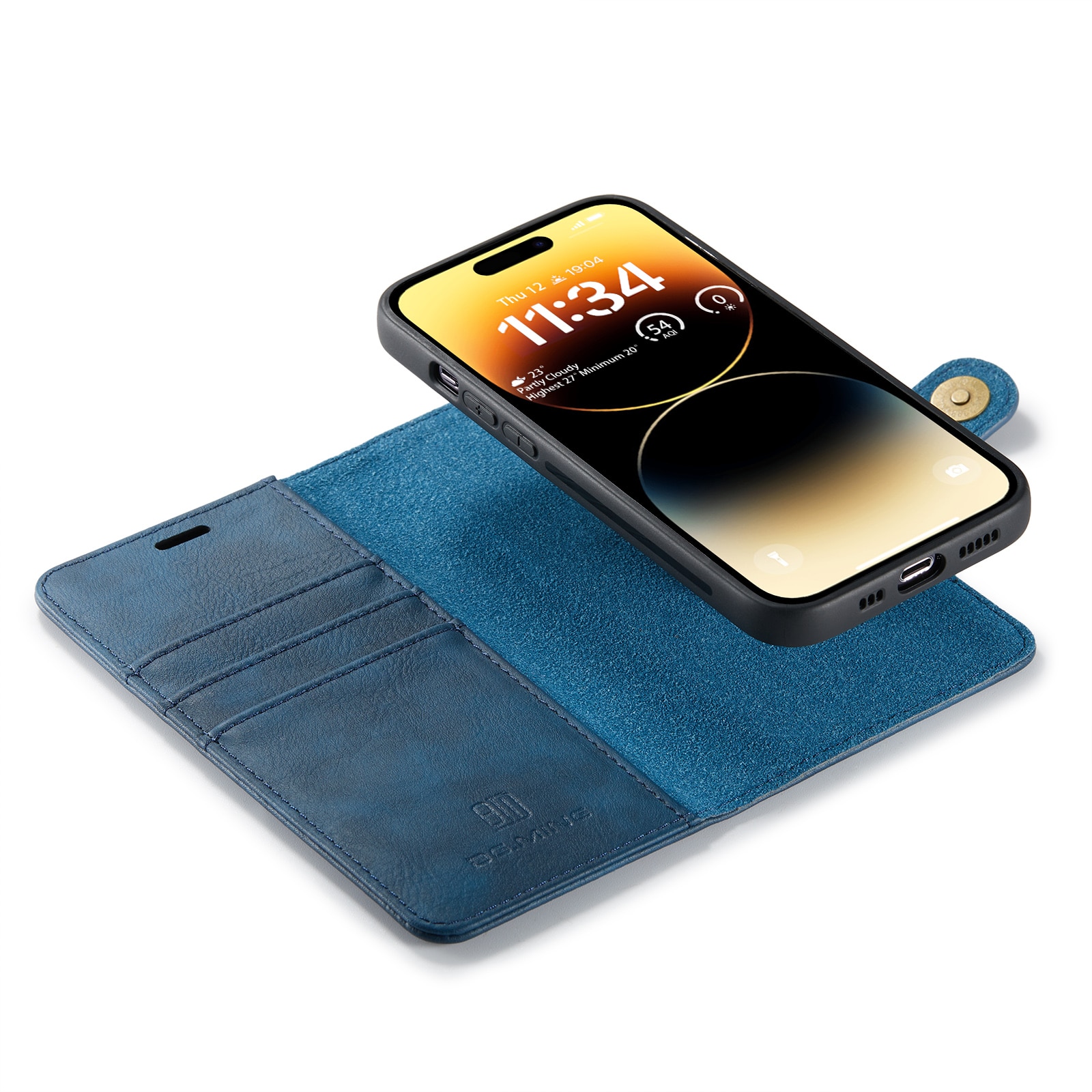 Magnet Wallet iPhone 14 Pro Max Blue