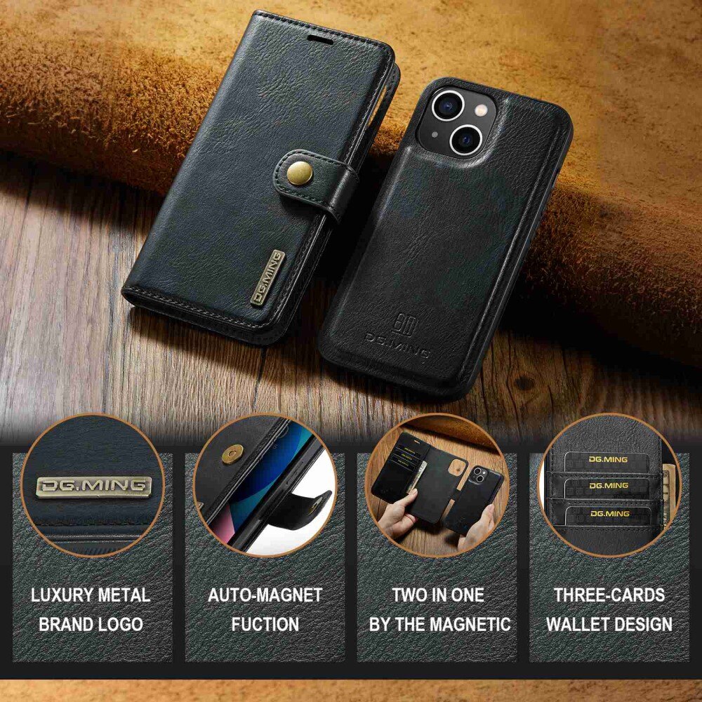 Magnet Wallet iPhone 14 Zwart