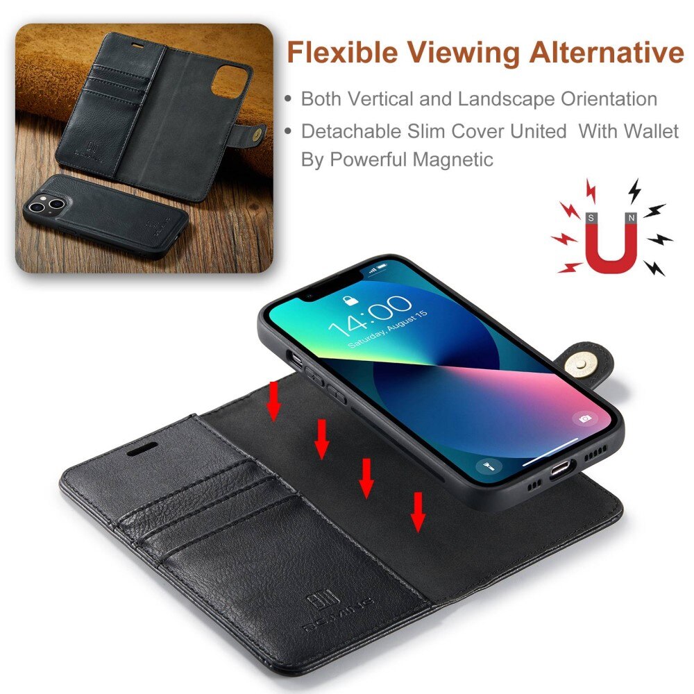 Magnet Wallet iPhone 14 Plus Zwart