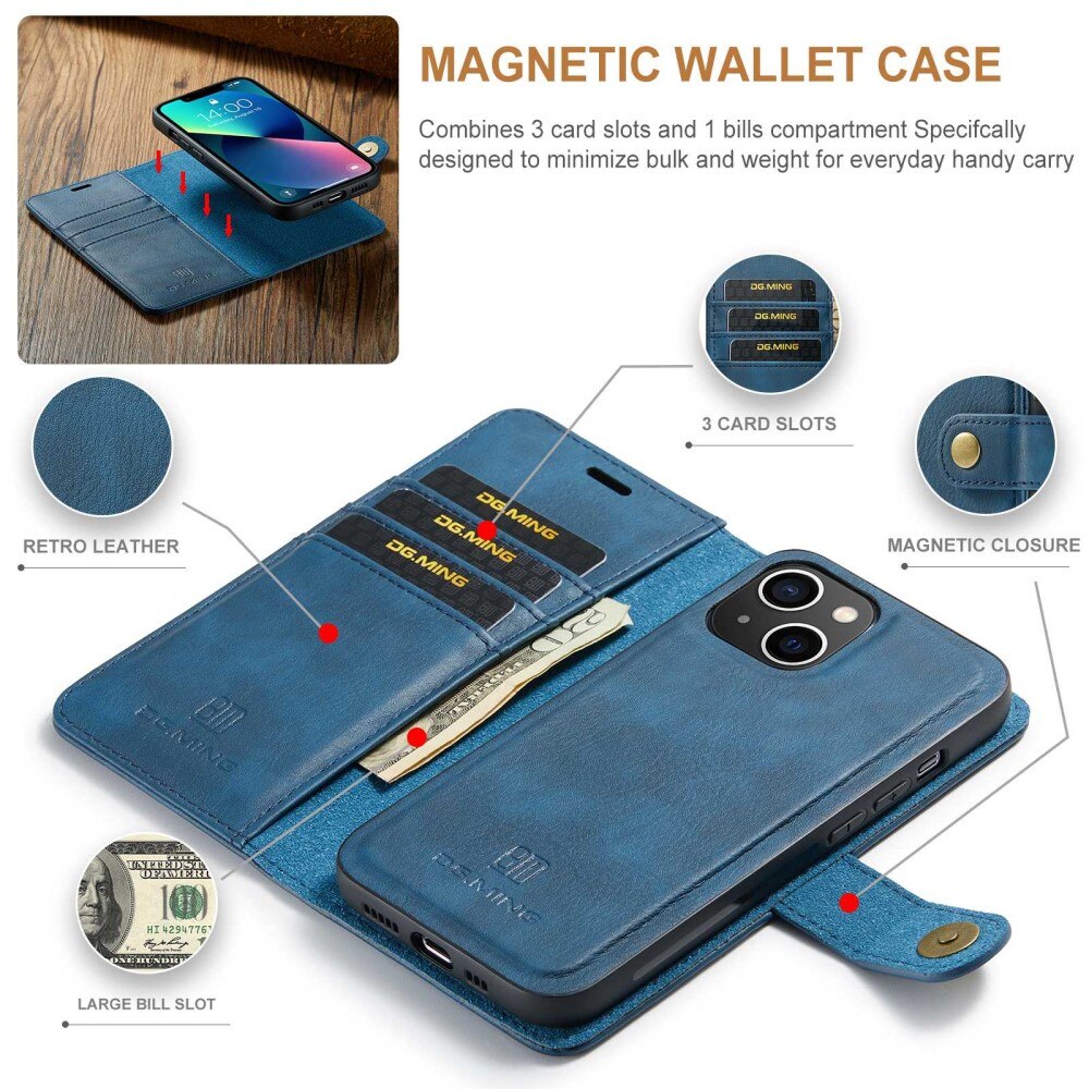 Magnet Wallet iPhone 14 Blue