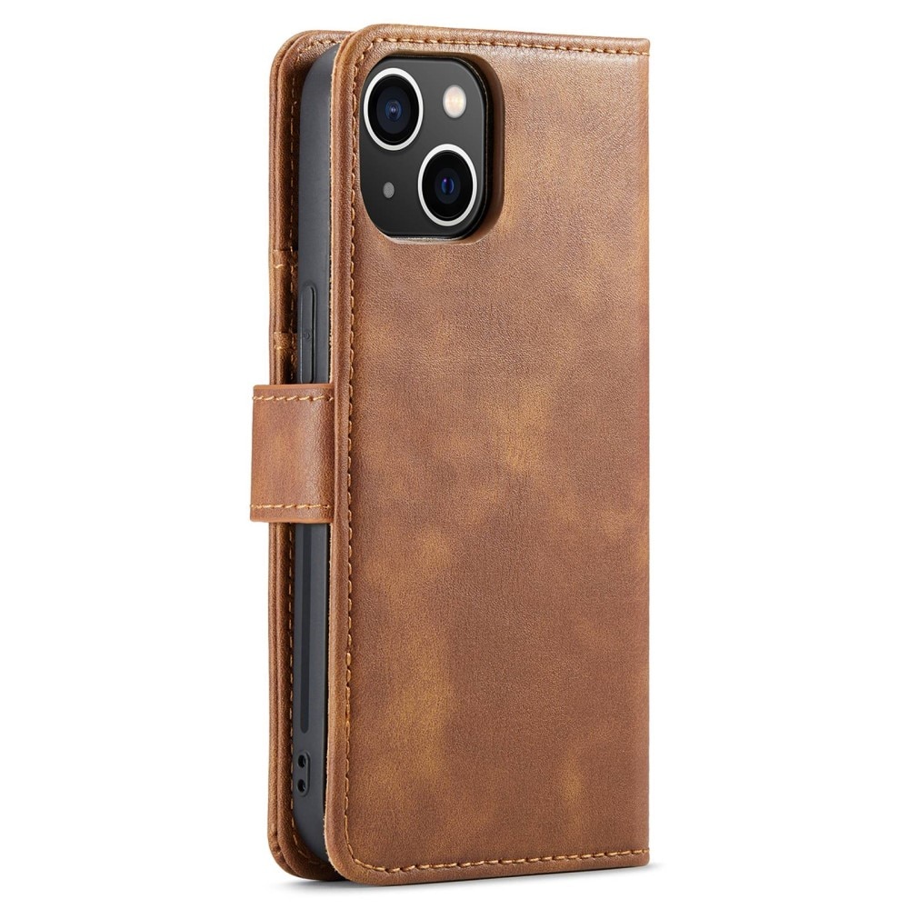 Magnet Wallet iPhone 14 Cognac