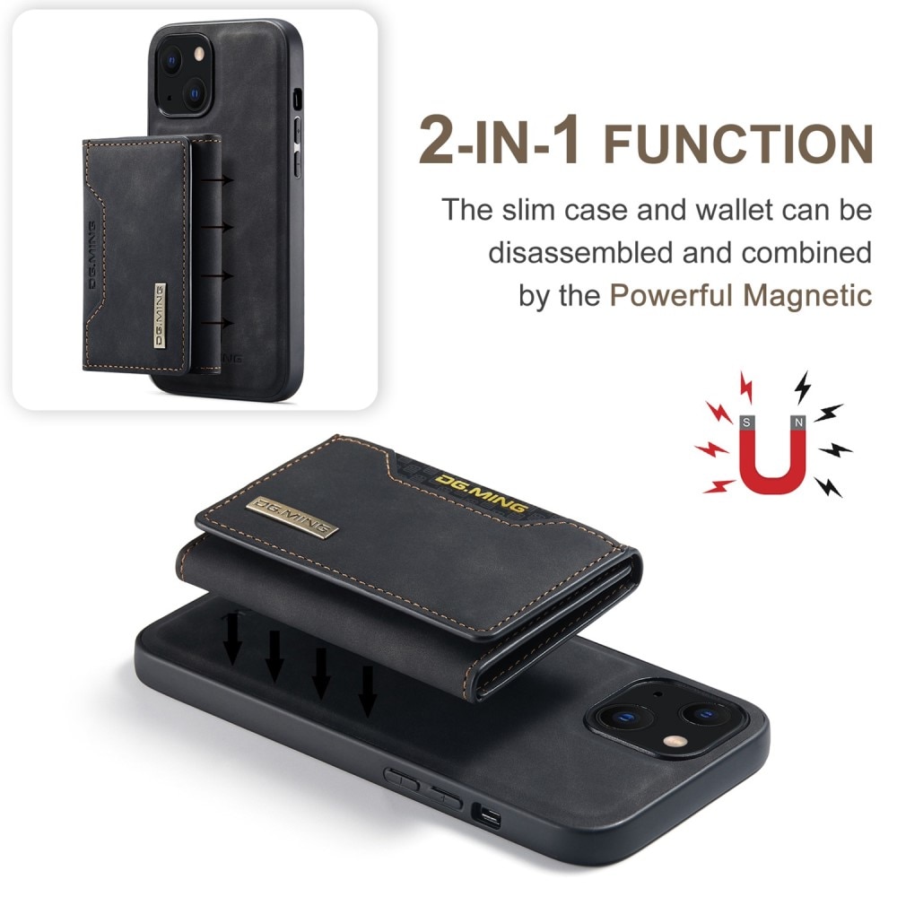 Magnetic Card Slots Case iPhone 14 Zwart