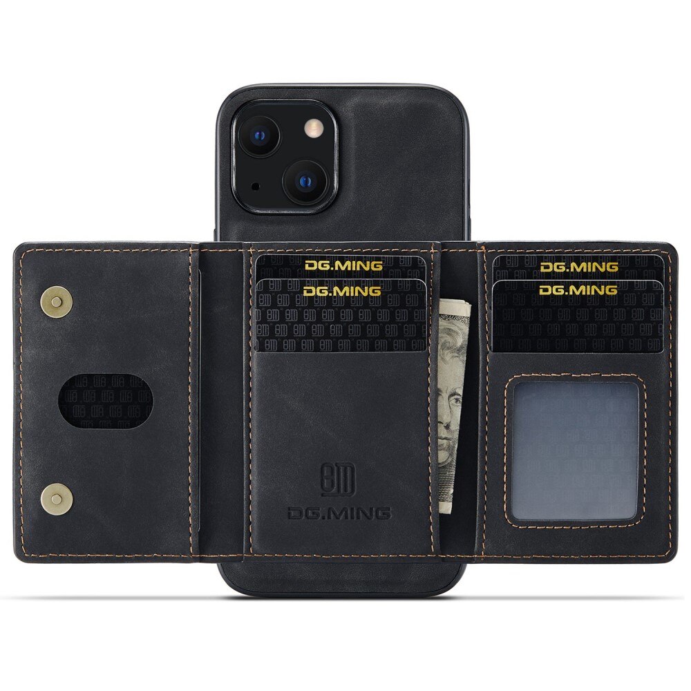 Magnetic Card Slots Case iPhone 14 Plus Zwart