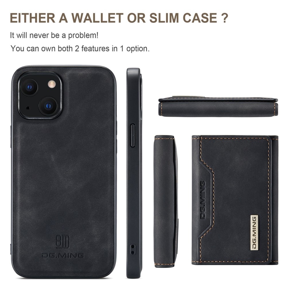 Magnetic Card Slots Case iPhone 14 Plus Zwart