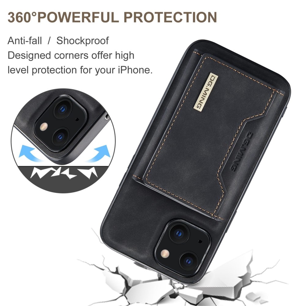 Magnetic Card Slots Case iPhone 14 Plus Zwart