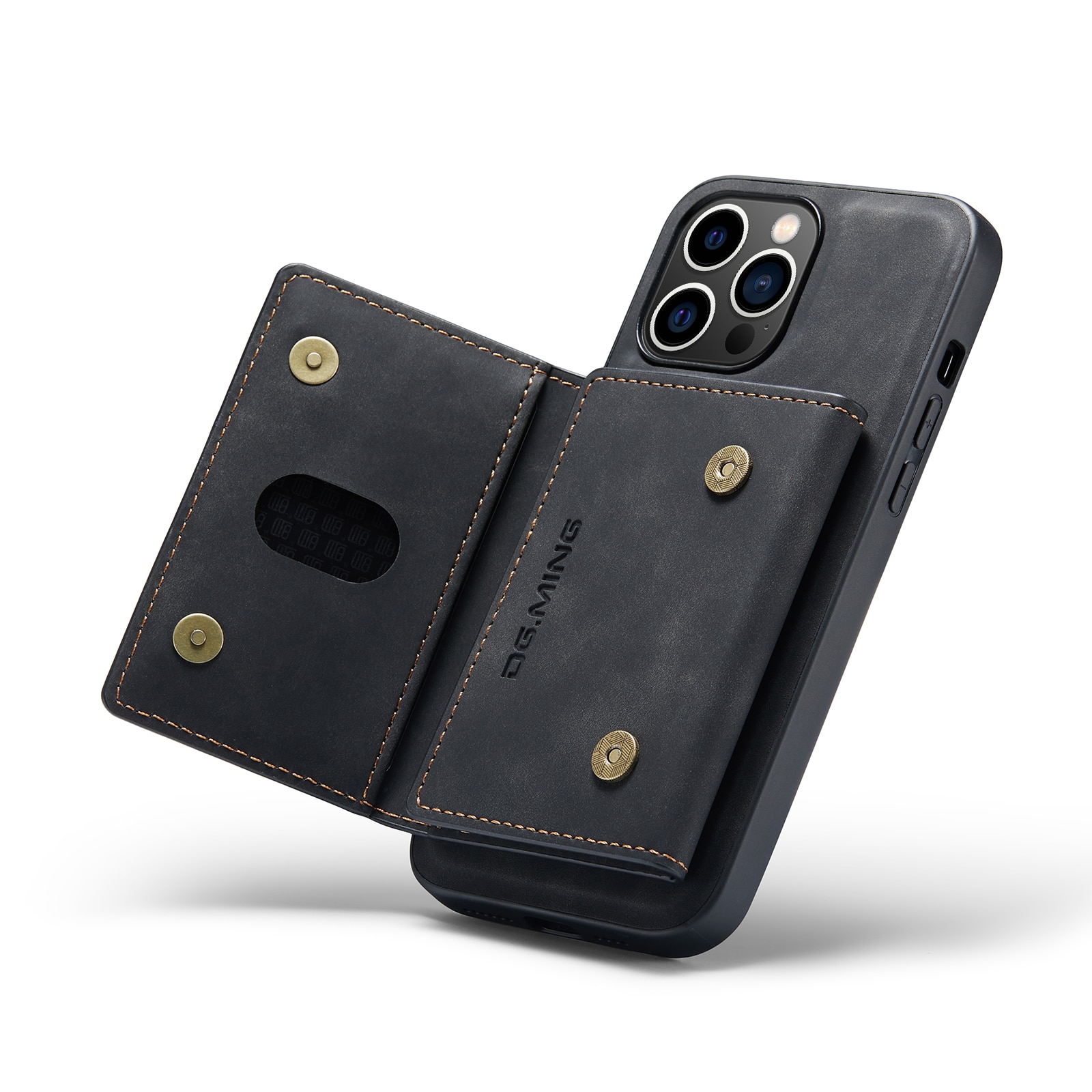 Magnetic Card Slots Case iPhone 15 Pro Black