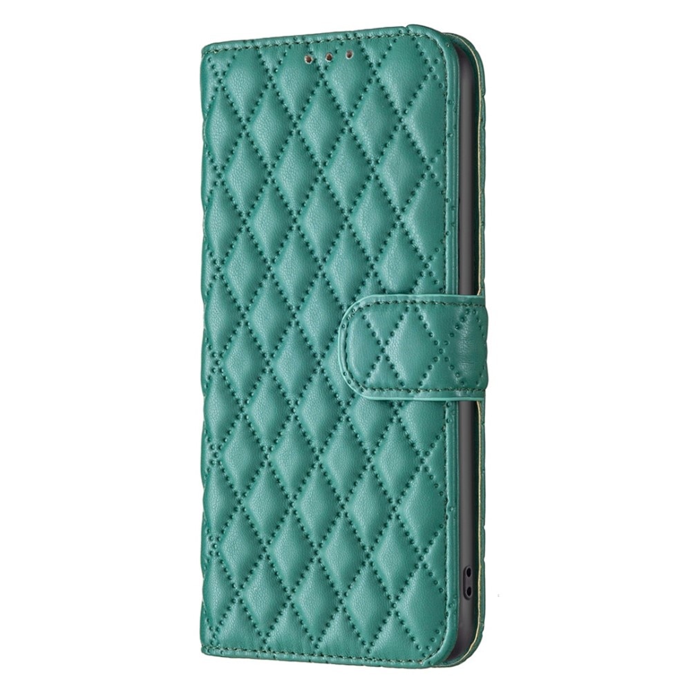 iPhone 14 Portemonnee hoesje Quilted Groen