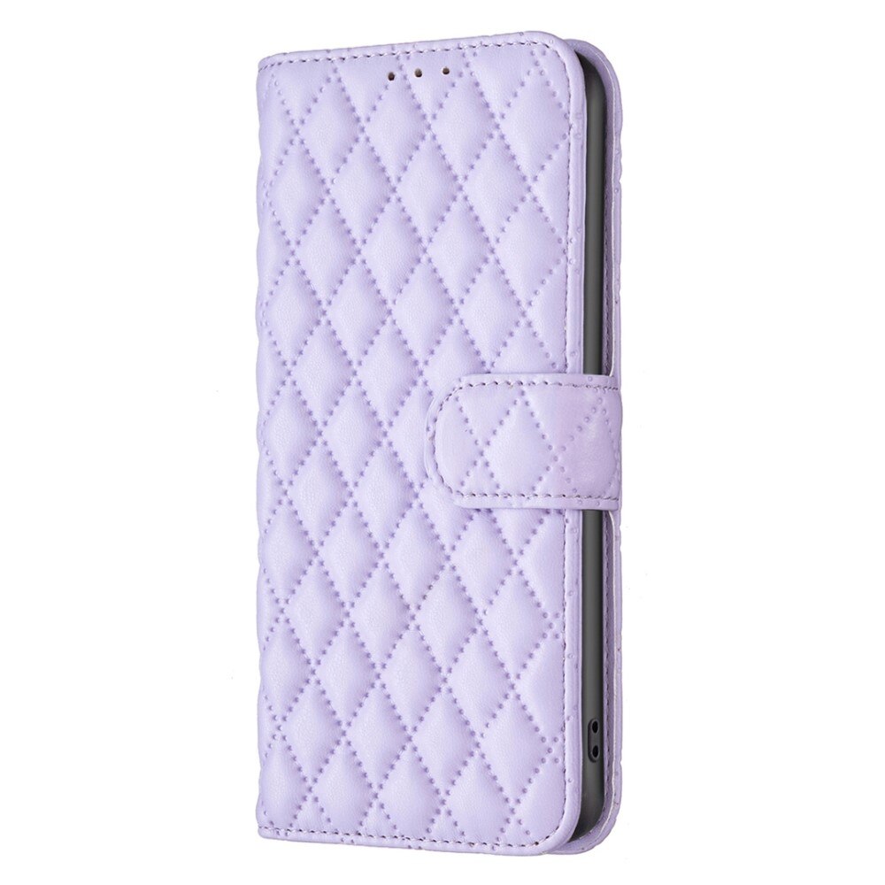 iPhone 14 Portemonnee hoesje Quilted Paars