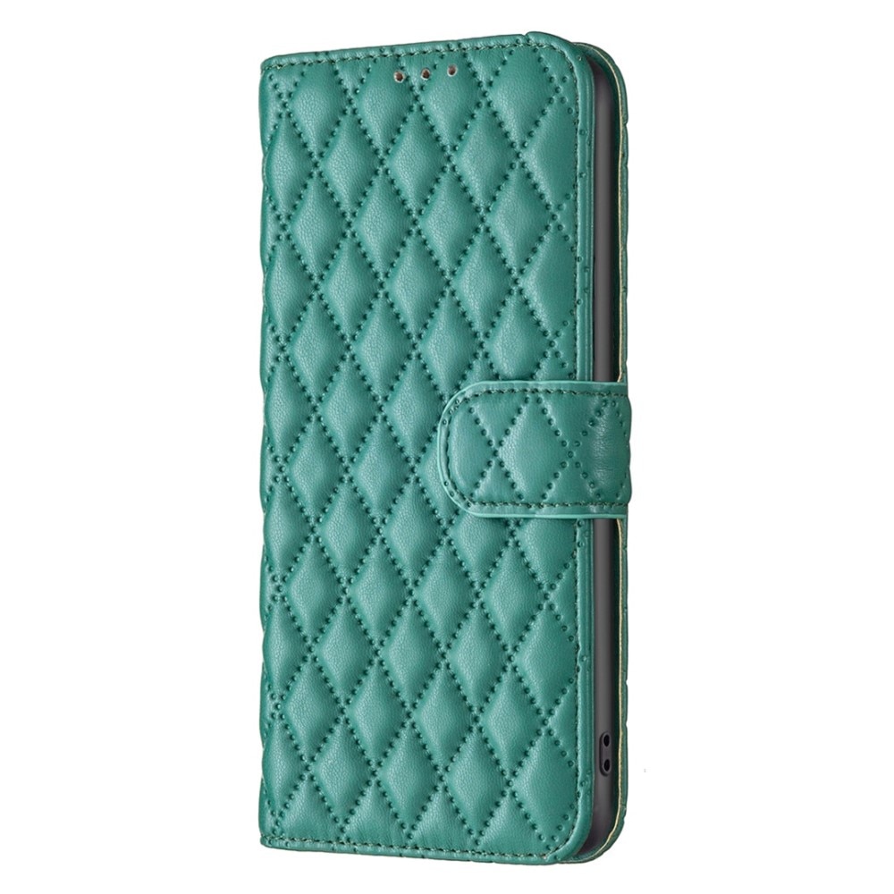 iPhone 14 Plus Portemonnee hoesje Quilted Groen