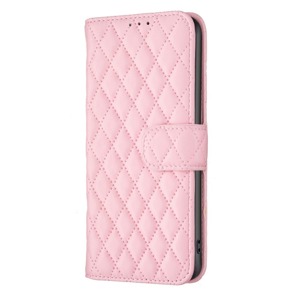 iPhone 14 Pro Portemonnee hoesje Quilted Roze